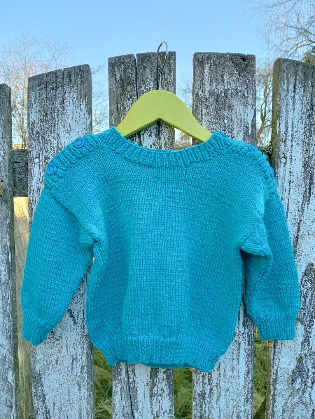 100% Wool - Knitted jersey - 12 to 18 months