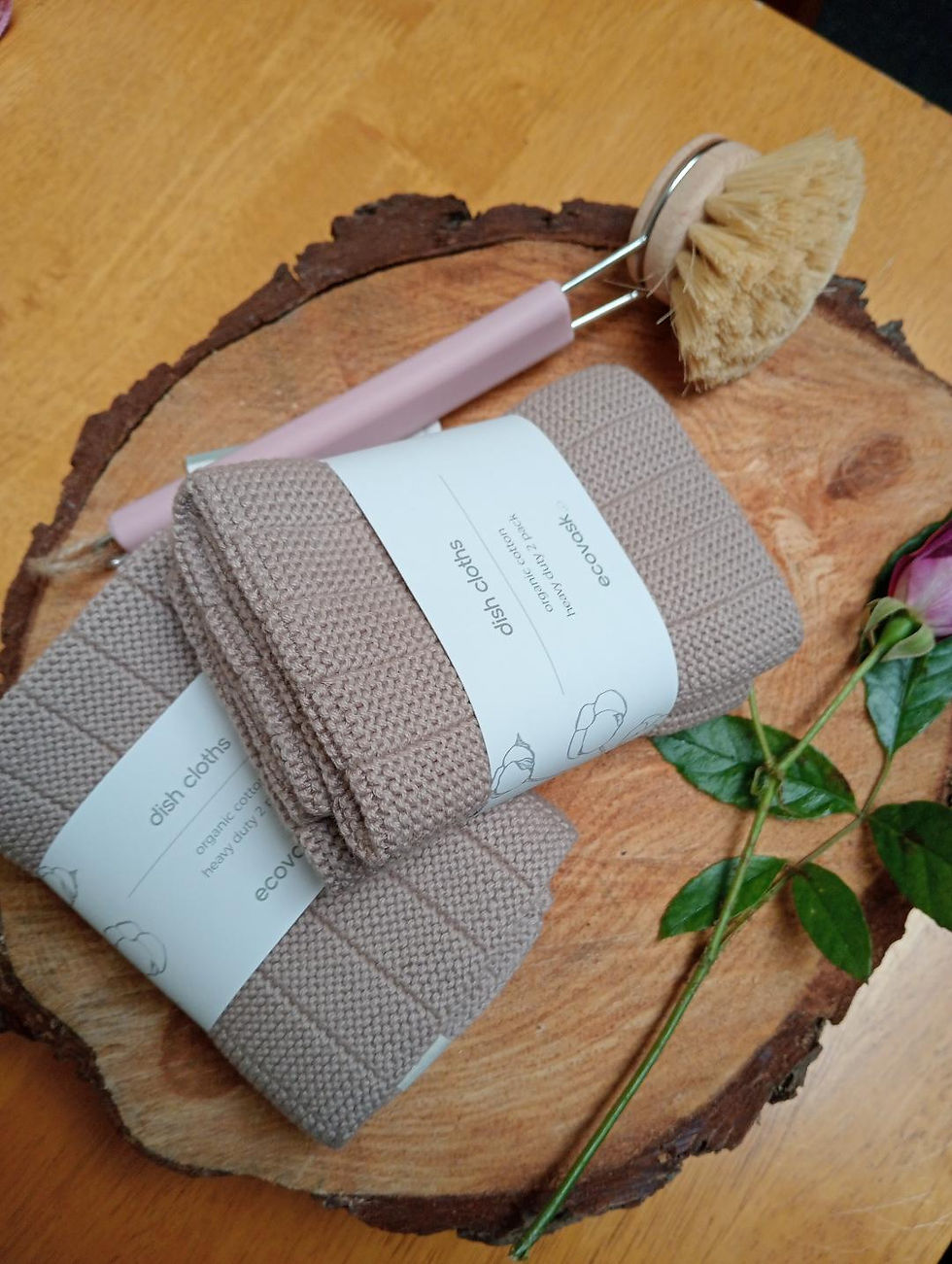 Thumbnail: Ecovask - Dish Cloths - Organic Cotton - 2 pack