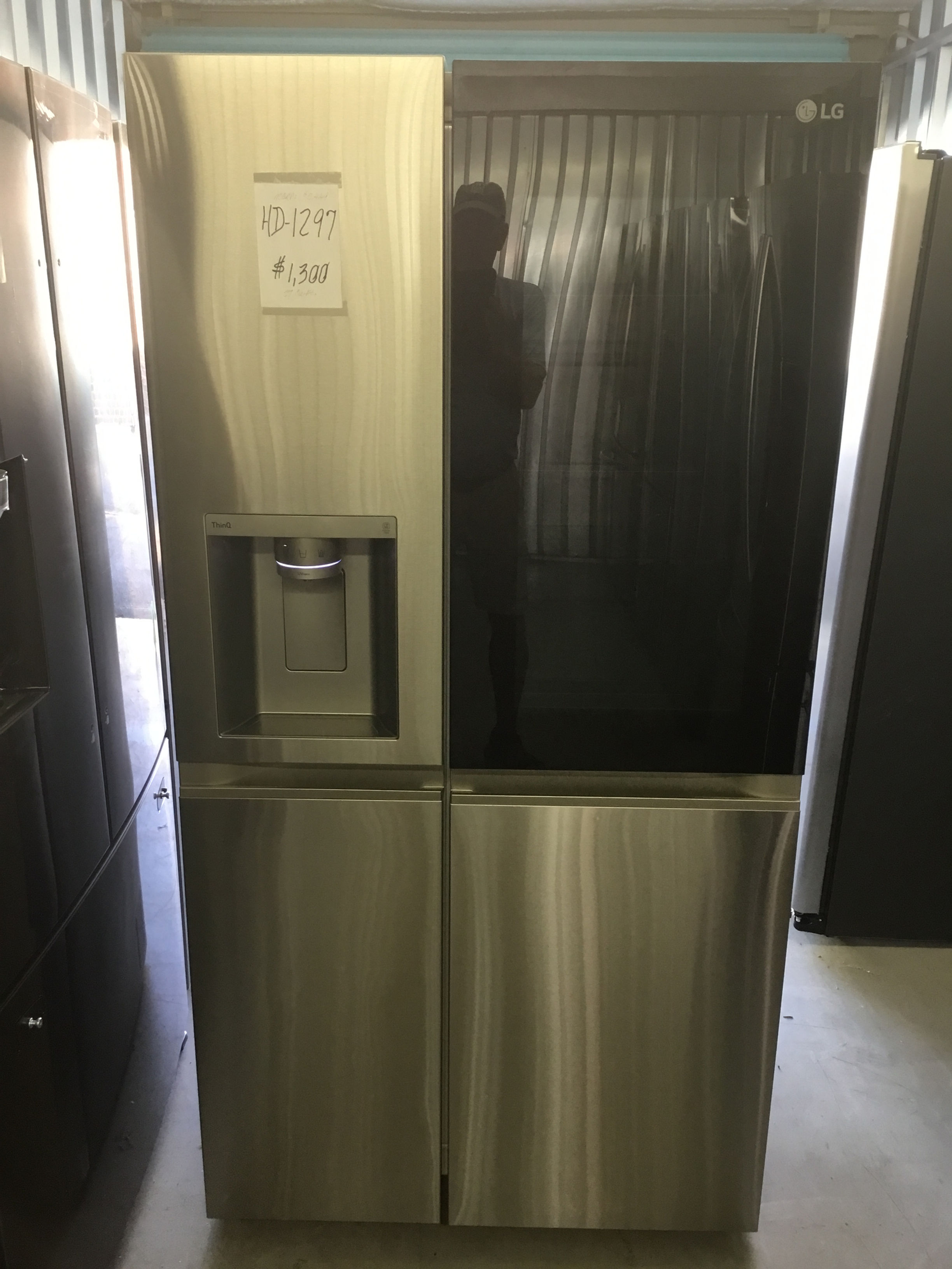 1297.....LG 36 Inch Freestanding Side by Side Smart Refrigerator