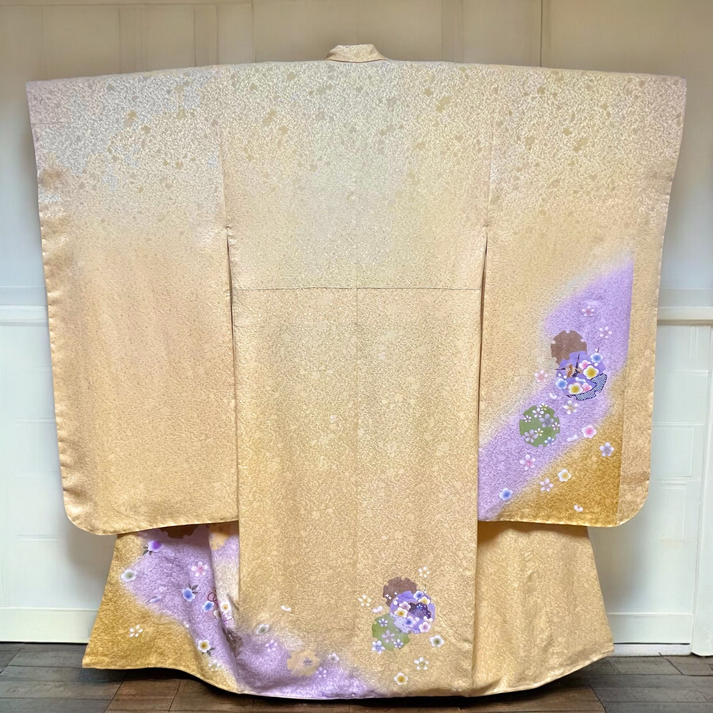 女形正絹着物/振袖着流し/仕立上がり品