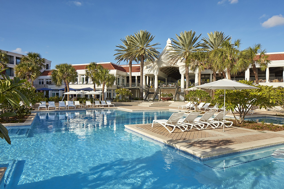 Marriott Curaçao Day pass passe journalière passe d'un jour accès resorts tout inclus prix. profiter d'une journée ensoleillée dans un complexe hôtelier à Curaçao, avec accès à une piscine et une plage grâce à un day pass passe journalier.