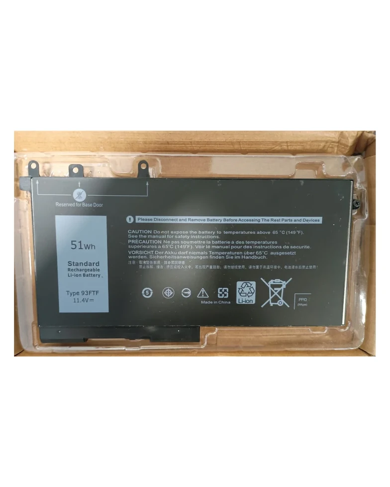 pcypartes | Venta de computadores de segunda bogotá y computadores usadoBATERÍA DELL RECARGABLE 51WH TYPE 93FTF