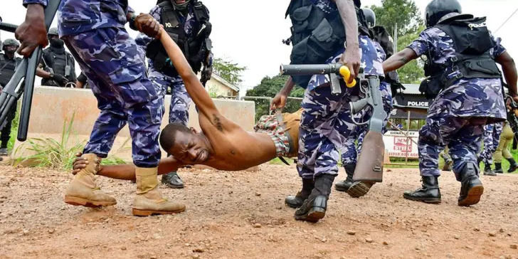 police in Uganda violently arrested a human rights defender in Kampala