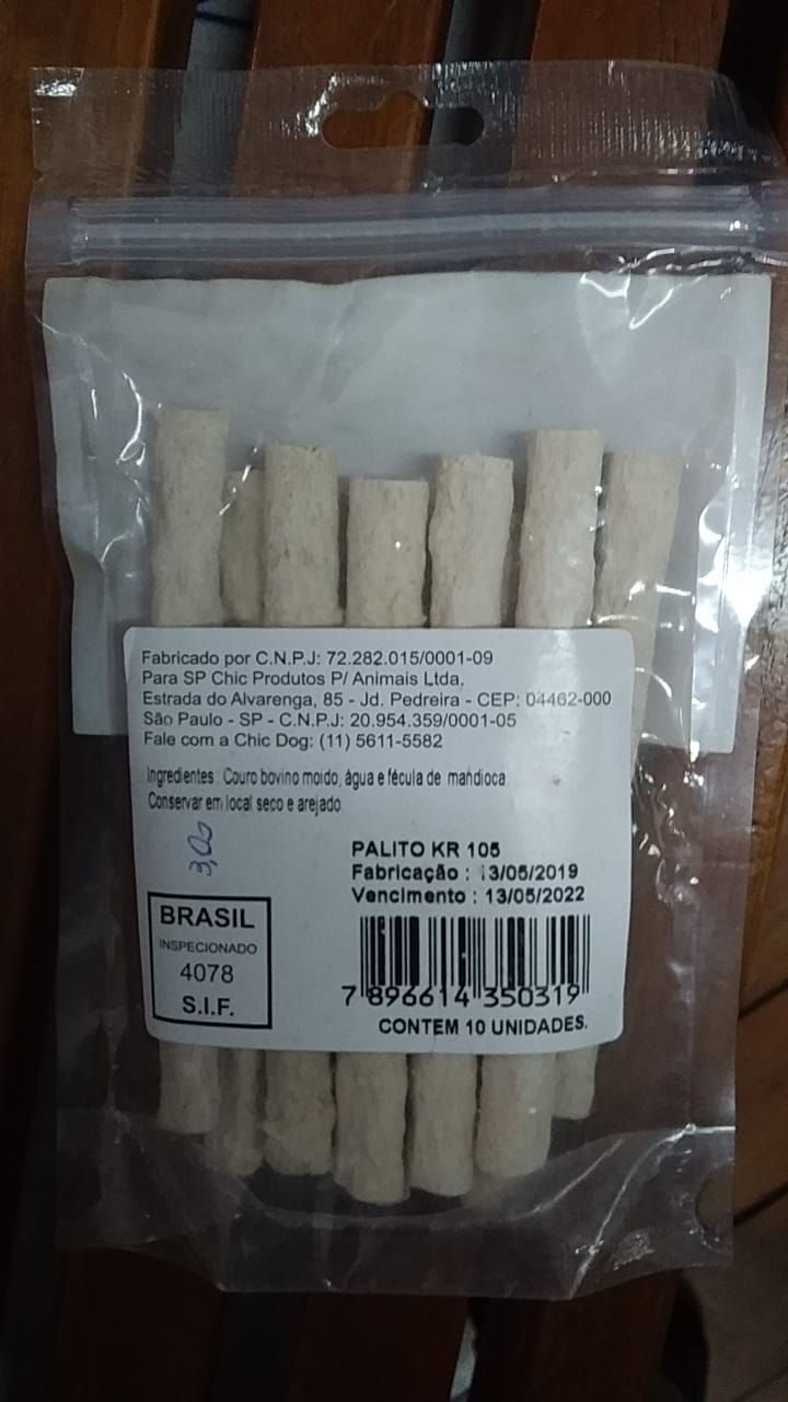 Miniatura: Osso Palito Snacks Mastigáveis Chic Dog 10 un