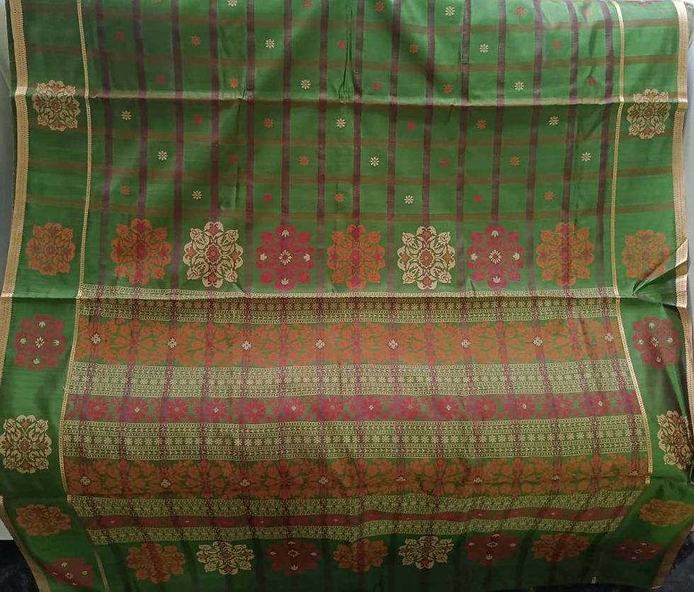 Green Art silk saree 