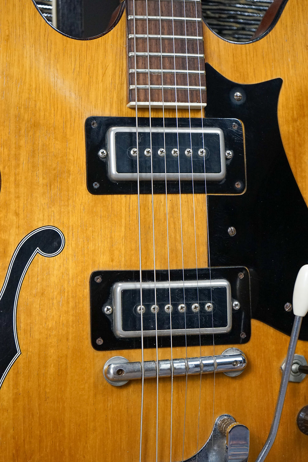 Thumbnail: 1971 Framus Sorento 6 Thin Line Vintage Semi-Hollow Body Electric Guitar Natural