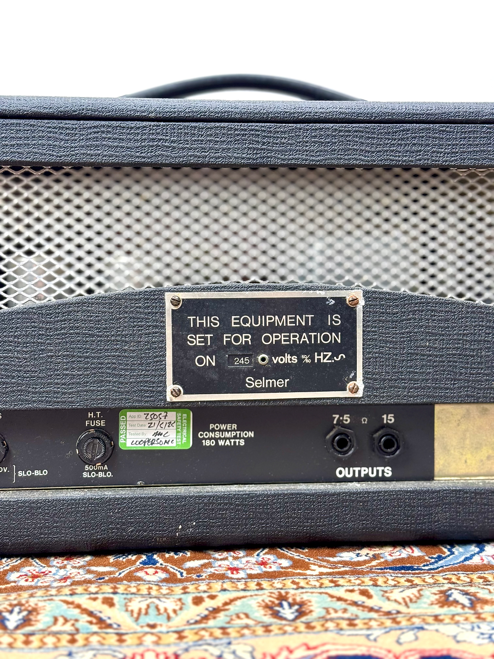 Thumbnail: 1975 Selmer Treble ‘N’ Bass 50R SV Valve Amp Head with Original Cover - Serviced