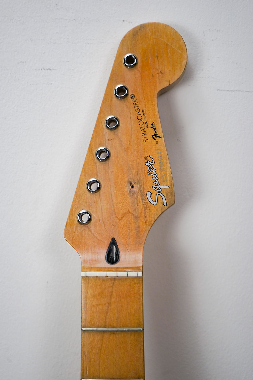 Thumbnail: 1993 Squier Japan Stratocaster Body and Neck - Black / Maple For Parts / Spares