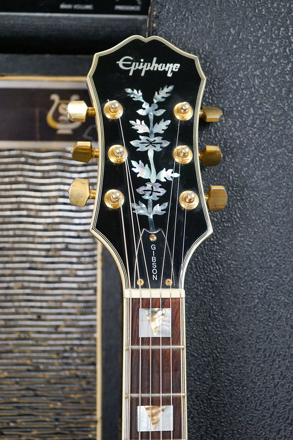 Thumbnail: 1989 Epiphone Sheraton Sunburst Made in Korea w/ Original Case + Faber Bridge