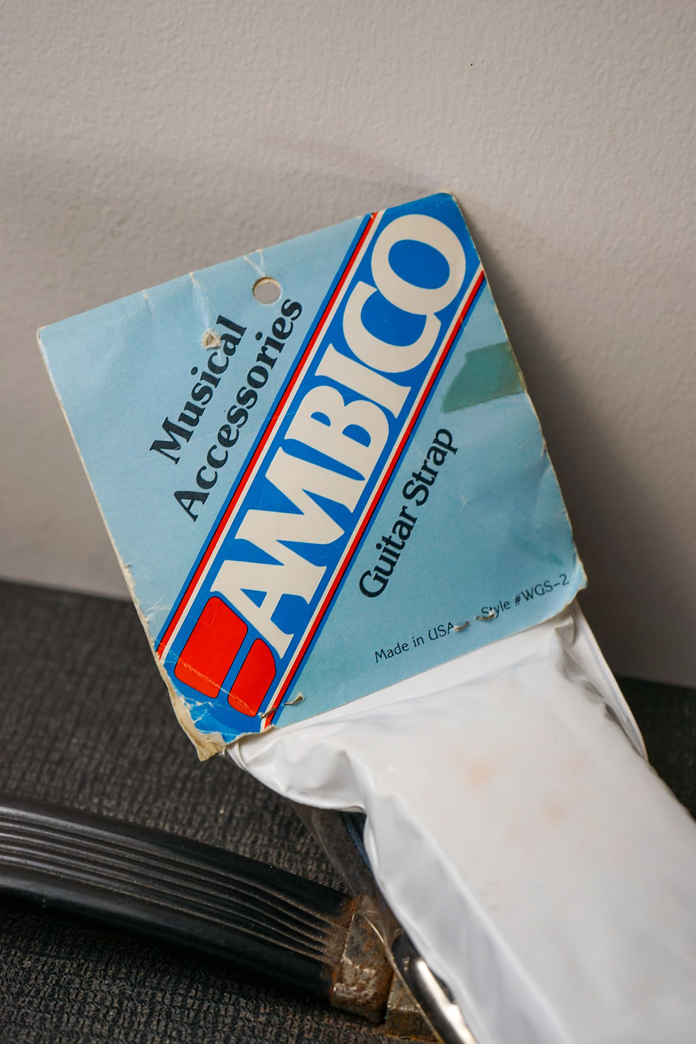 Thumbnail: 1970s Ambico Vintage Electric Guitar Strap Hendrix / Clapton in OG Packaging