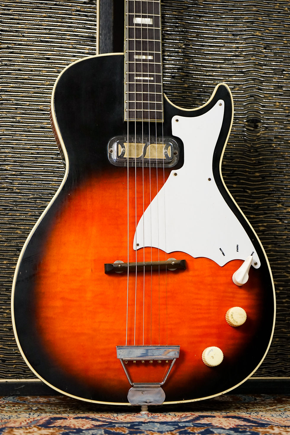 Thumbnail: 1958 USA Harmony Stratotone Mercury H47 Guitar - Sunburst - First Year Model
