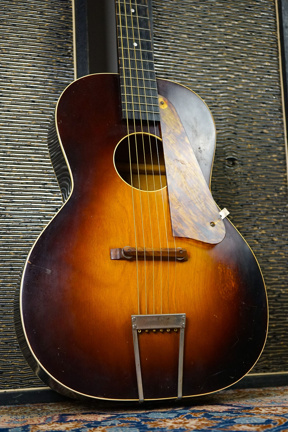 Thumbnail: 1930s-40s Kay (The Michigan) USA Round Hole Sunburst Parlour Guitar with OHSC