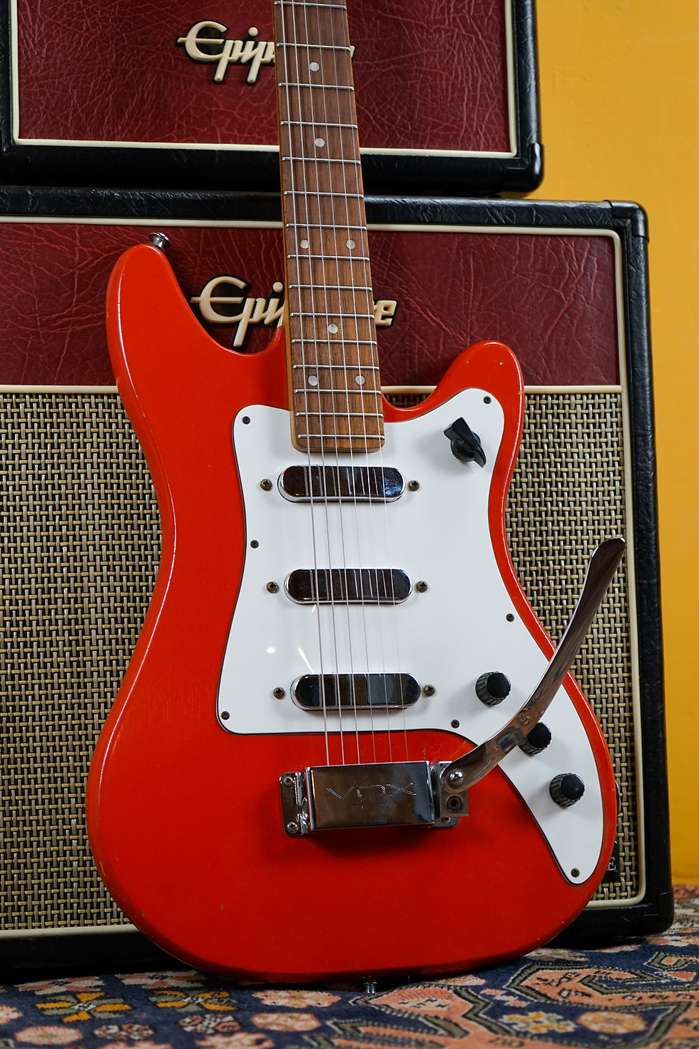 Thumbnail: 1964 Vox Shadow Tremolo Electric Guitar Red - Made in England