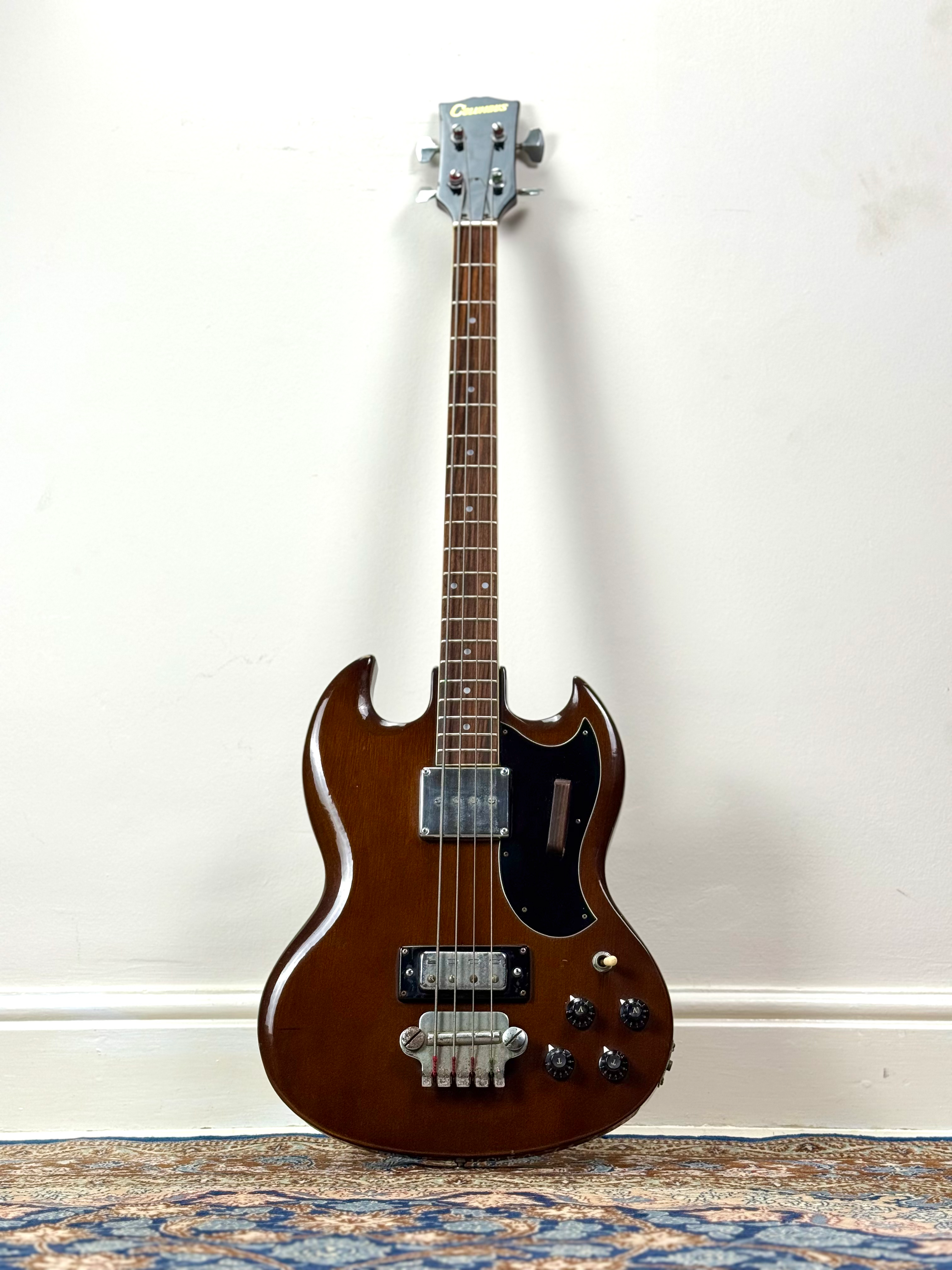 1970s Columbus Japan EB Lawsuit Bass - Natural Walnut 