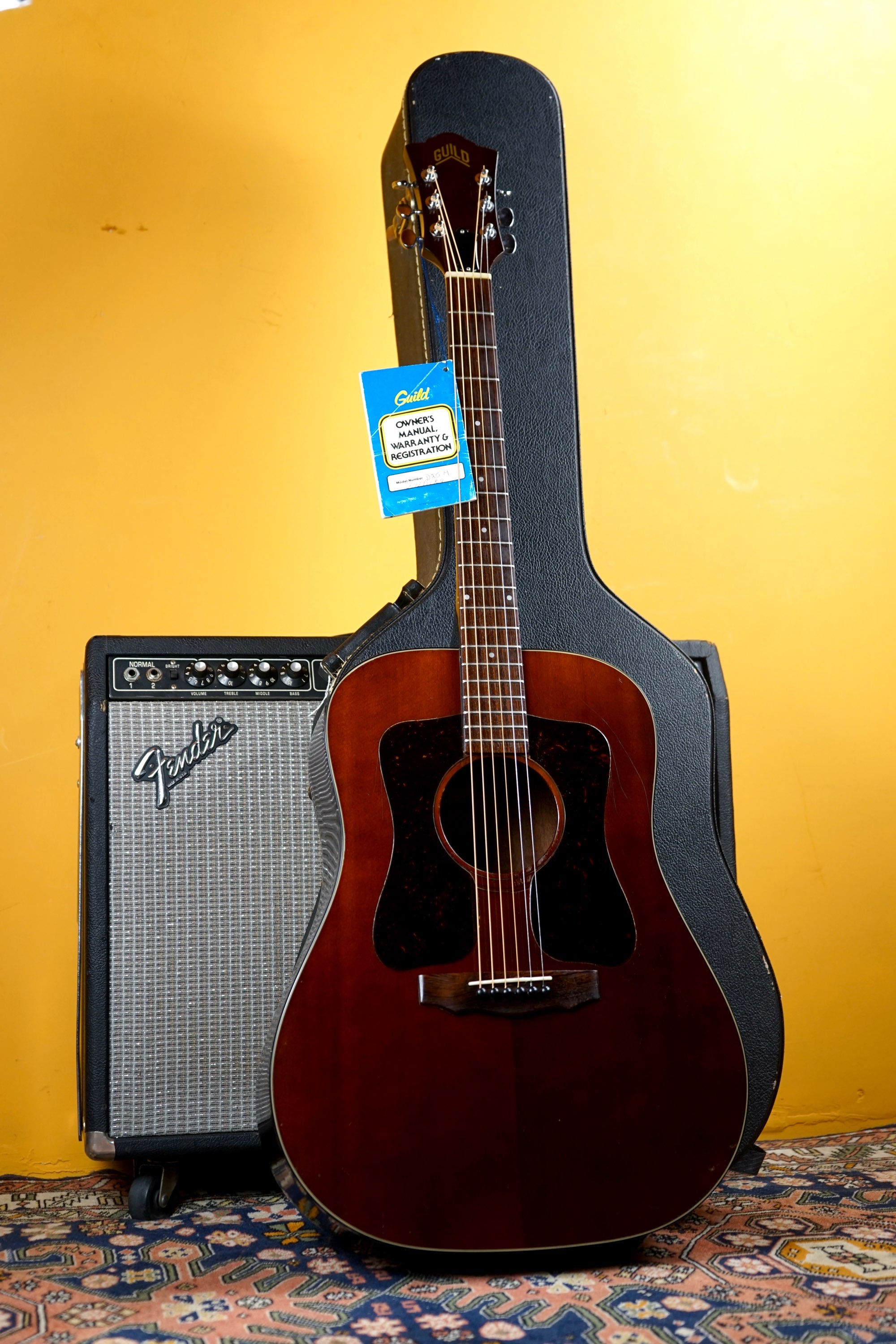 1978 Guild USA D25 (Factory Custom Order Double Pickguard) Mahogany + Case & Tag