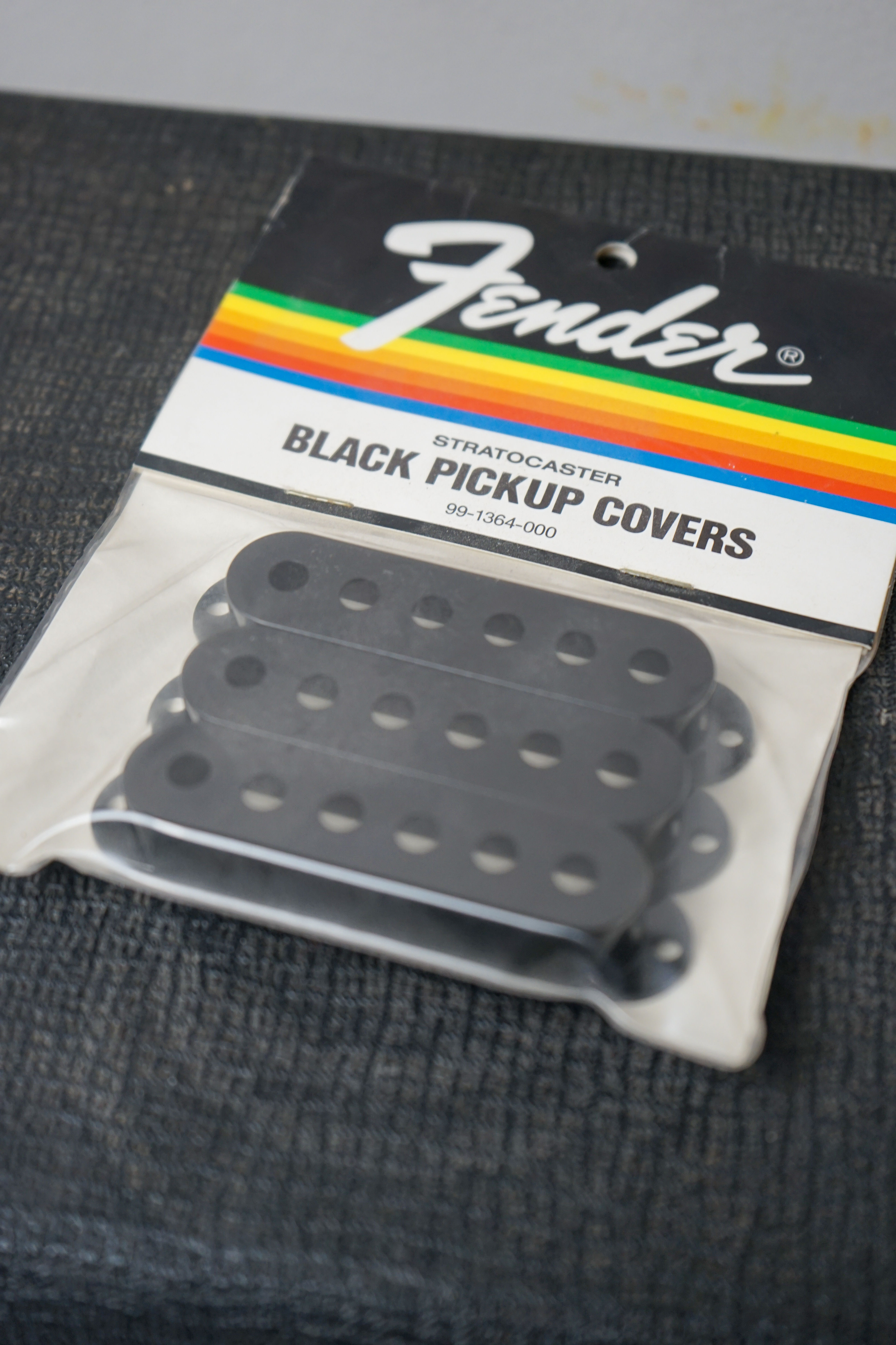 1970s Fender USA NOS Black Stratocaster Pickup Covers - In Original Packaging
