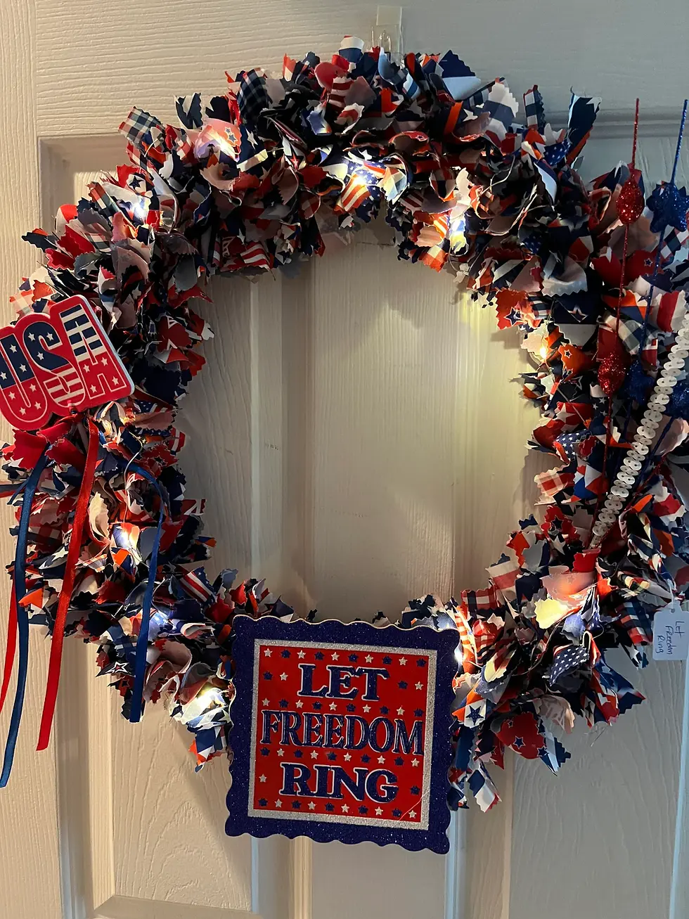Let Freedom Ring 16" Rag Wreath