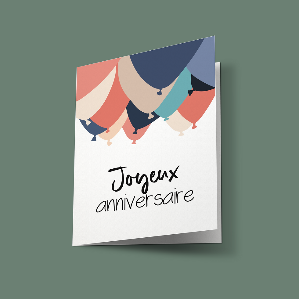 Thumbnail: Carte de voeux Joyeux anniversaire - Les ballons