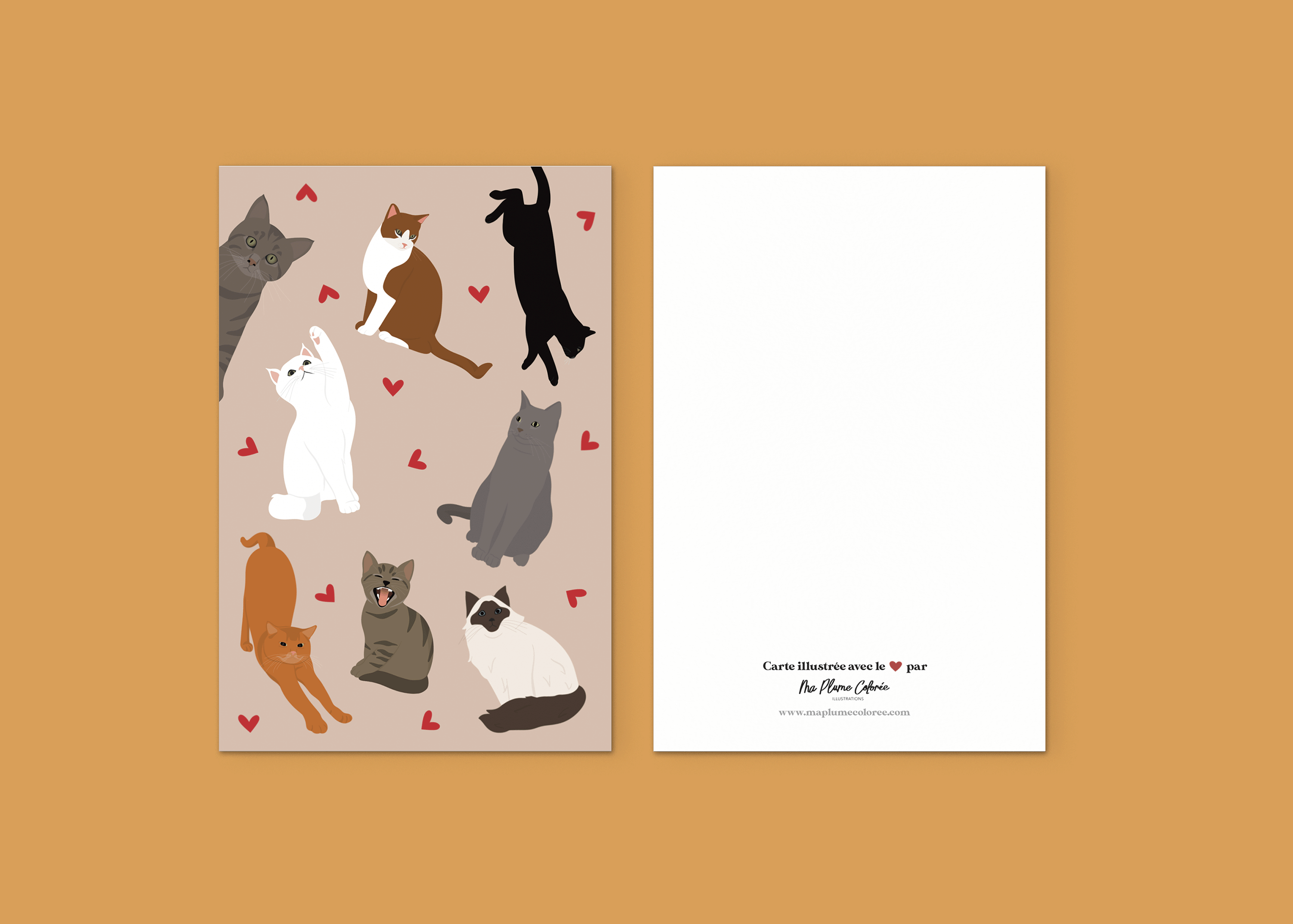 Carte de voeux - Cats lovers