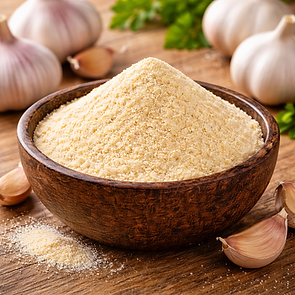 Garlic powder from premium dried cloves, dehydrated vegetable powder supplier for food industry