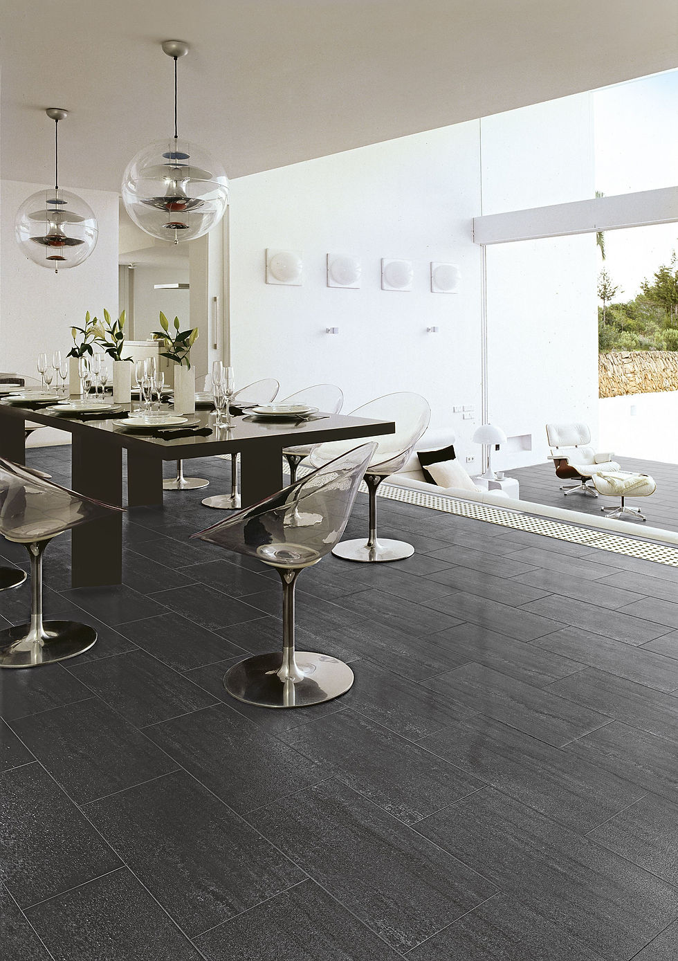 Kaleido Nero / Semi-Polished