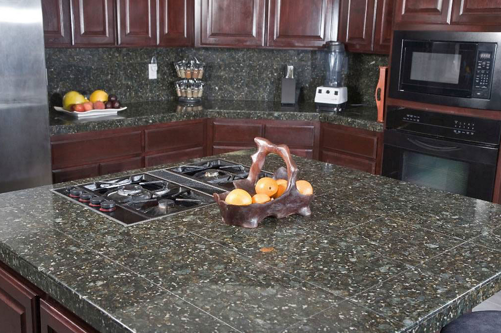 PEACOCK GREEN GRANITE COUNTERTOP