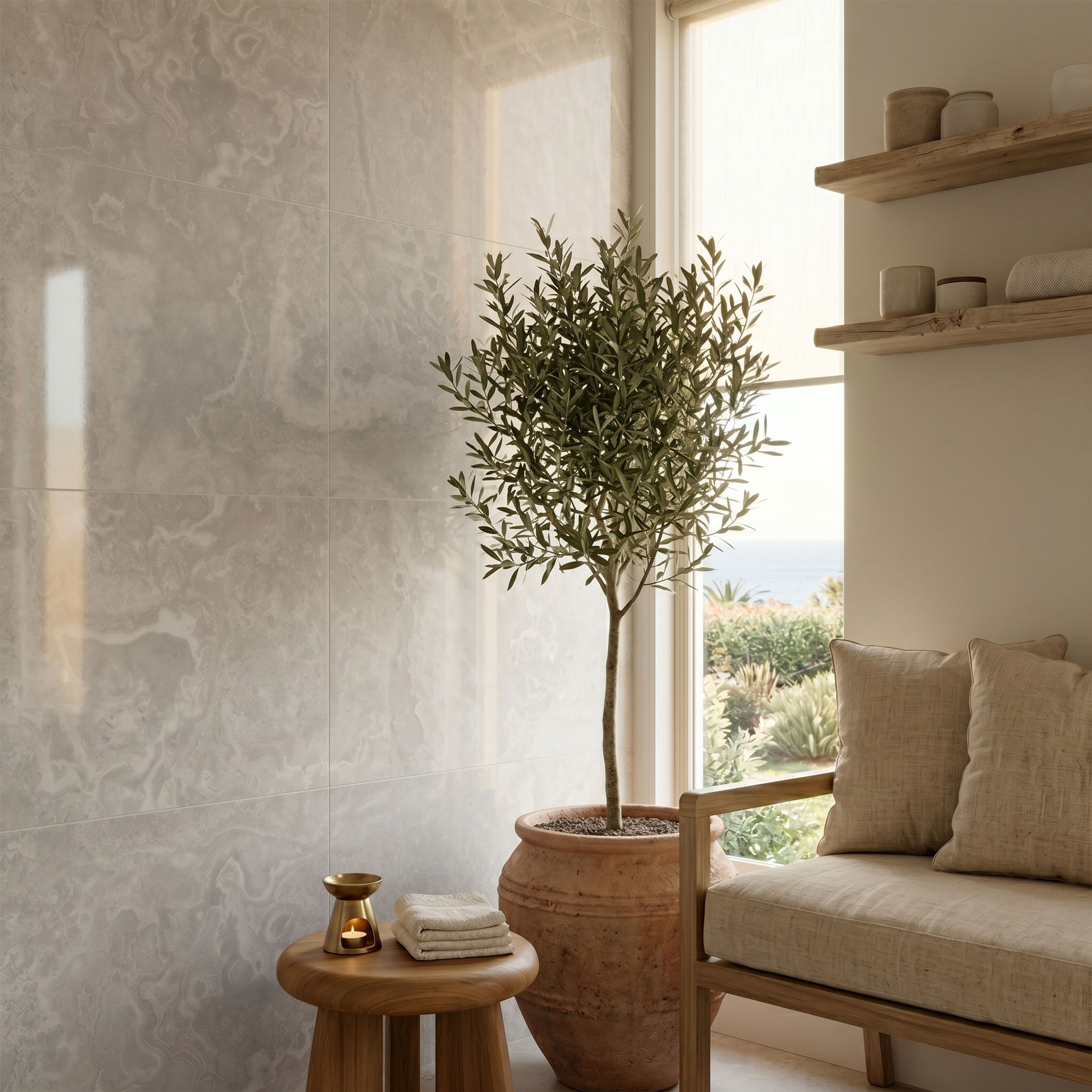 AGATE WHITE PORCELAIN TILE