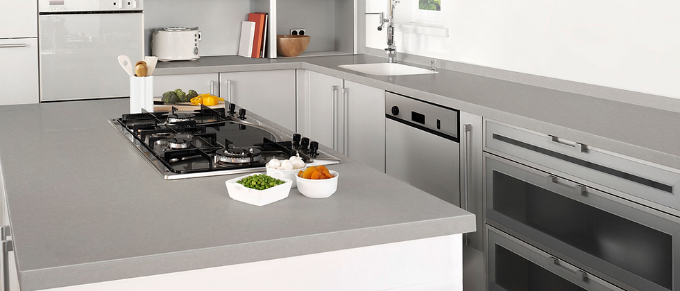 SOAPSTONE MIST CONCRETE FINISH QUARTZ COUNTERTOP