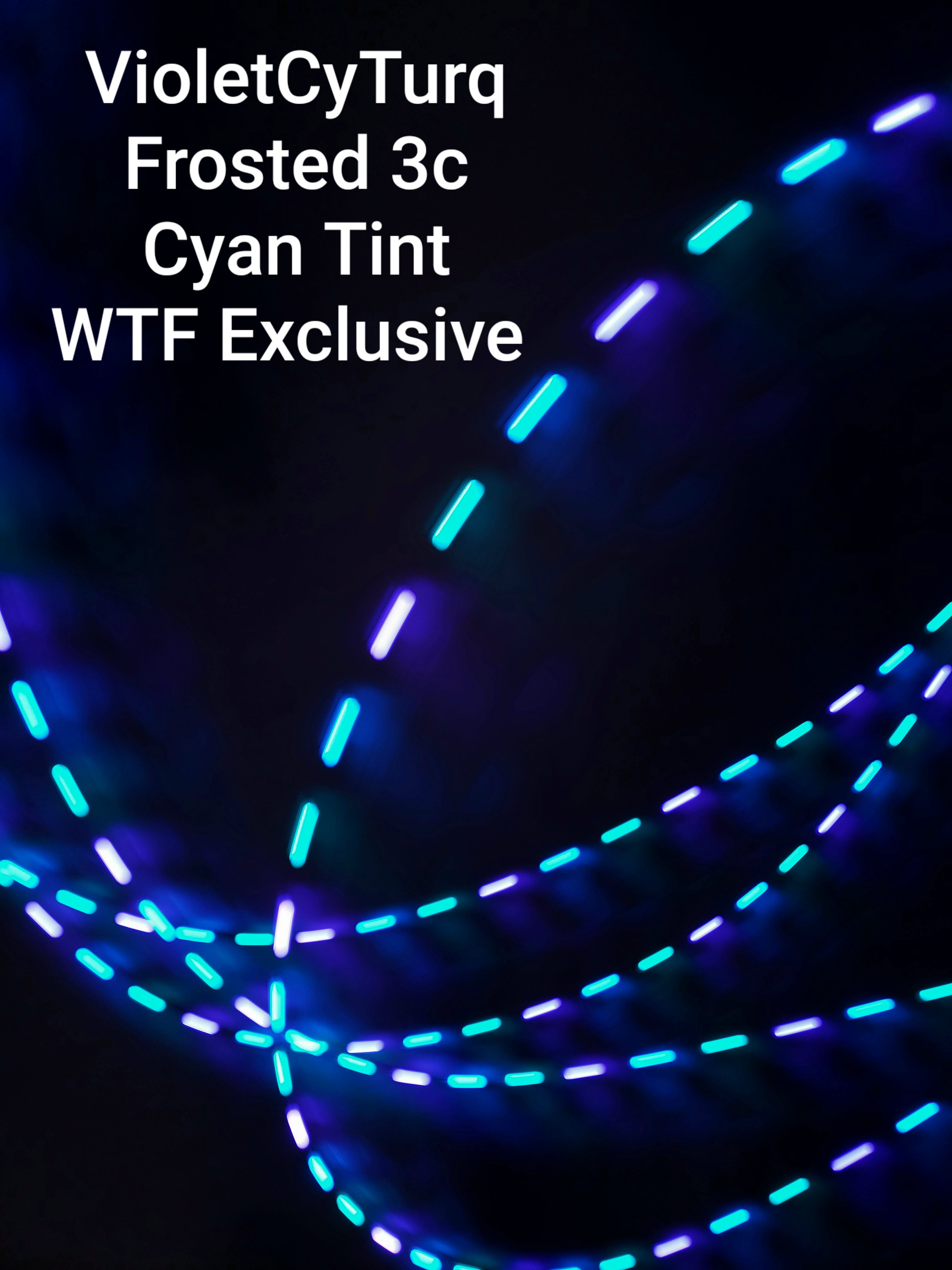 Violet Cyan Turquoise 3c Strobe