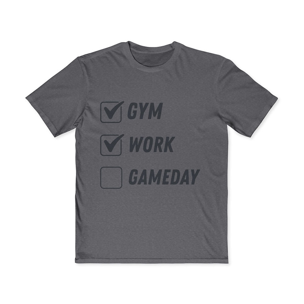 Thumbnail: Gym. Work. Gameday.