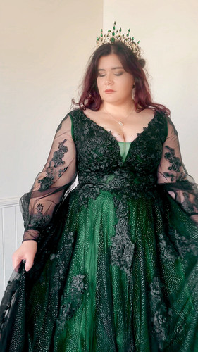 chinese dress ladies Aurora Gown  Green