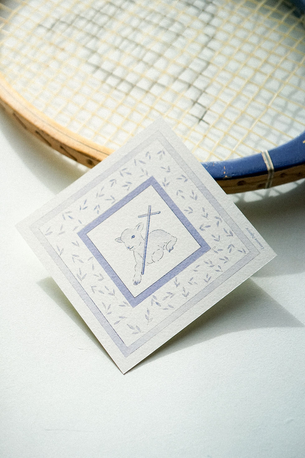 Carte Agneau - Mauve