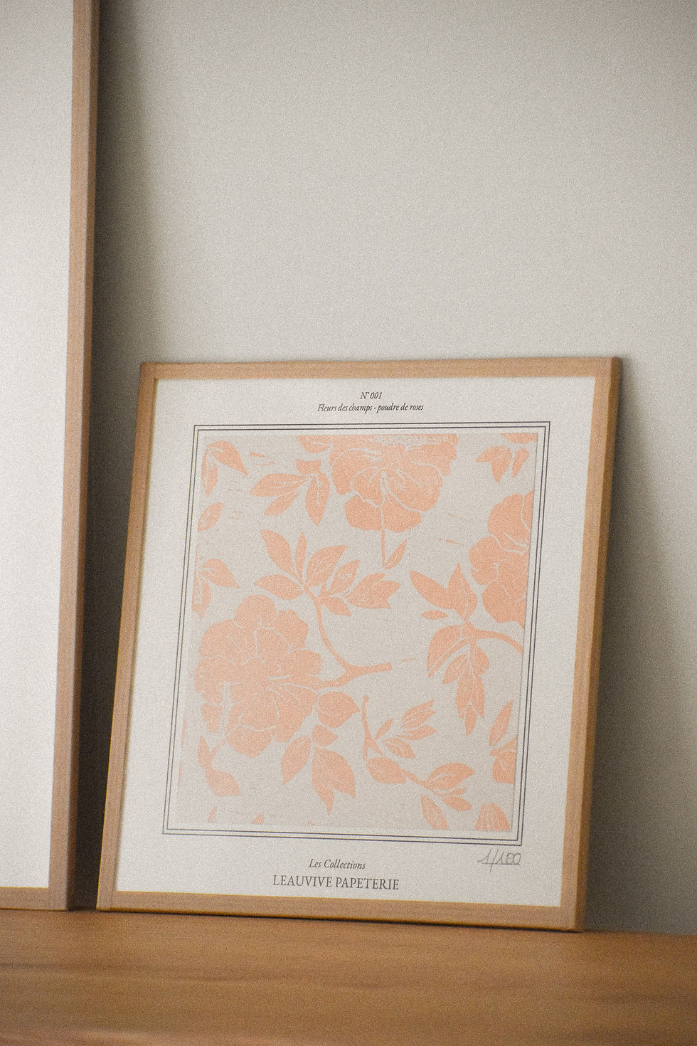 Miniature : Encadré - Poudre de rose - 20x20