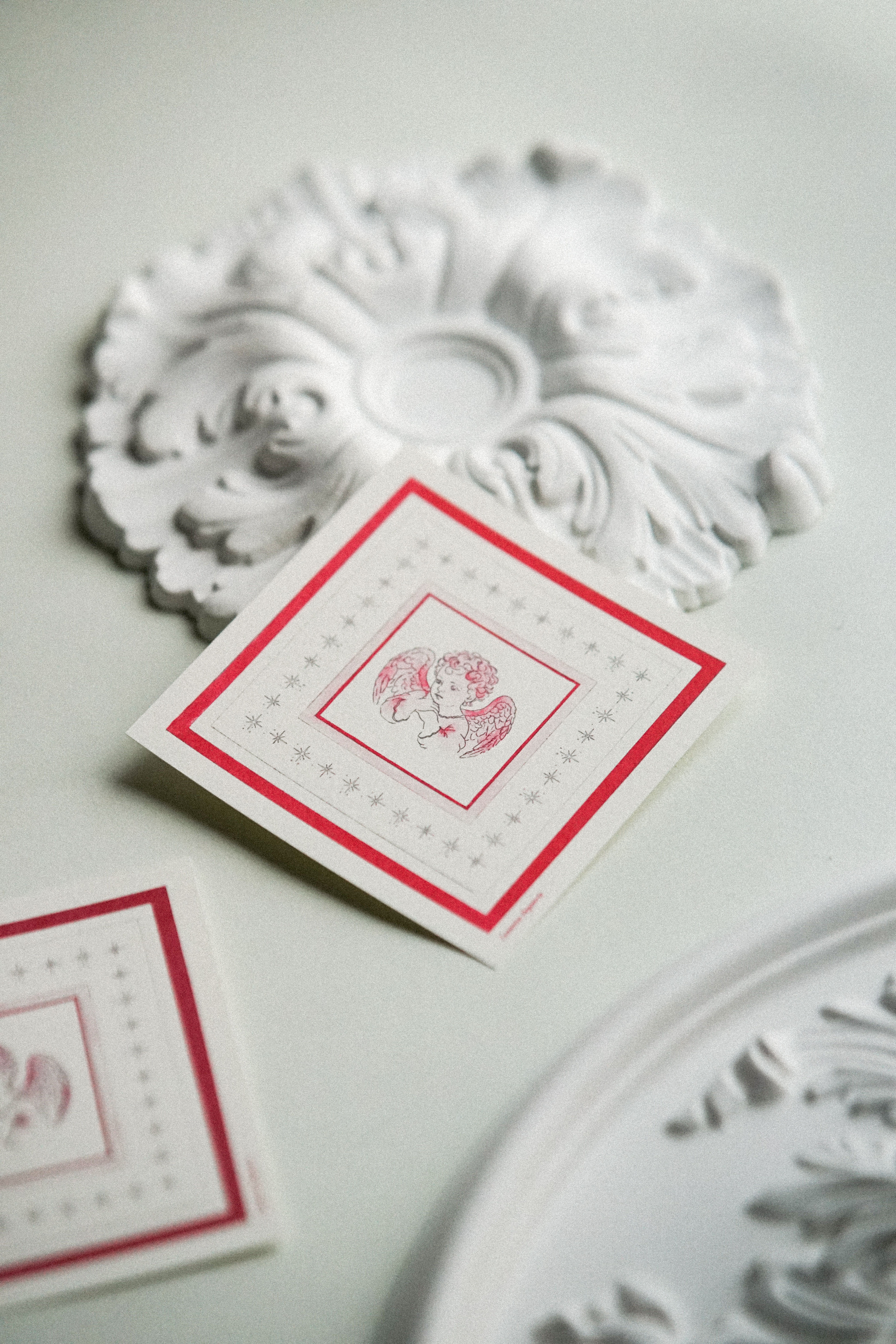 Carte Chérubin - Rose fushia