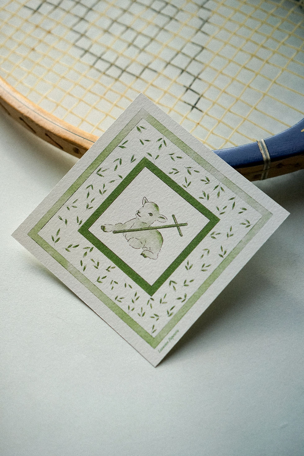 Carte Agneau - Vert pomme