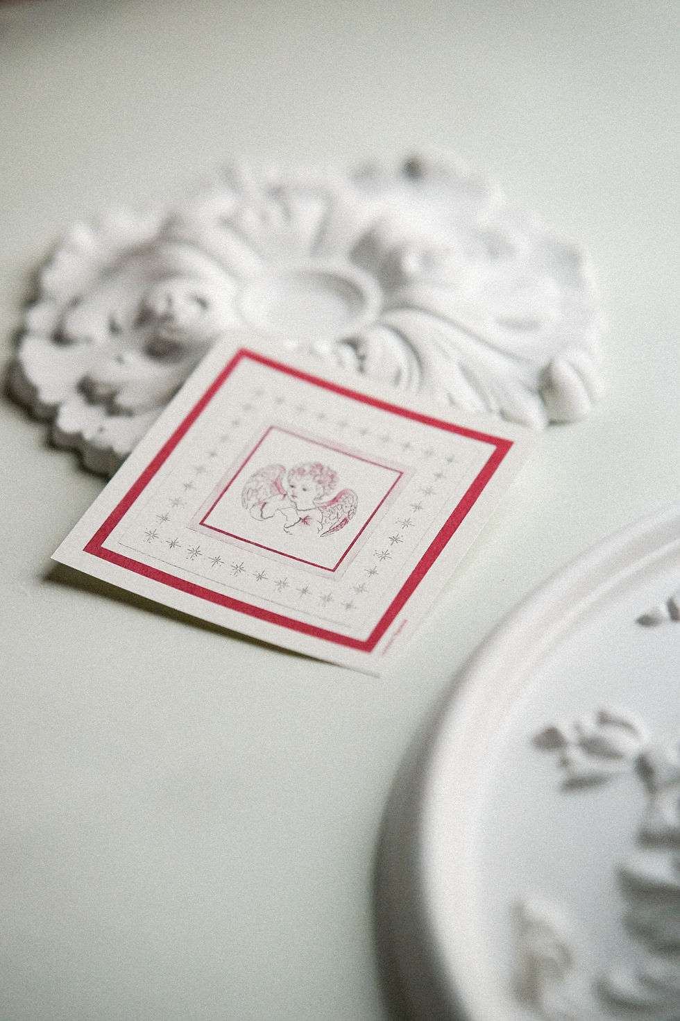 Carte Chérubin - Rose framboise