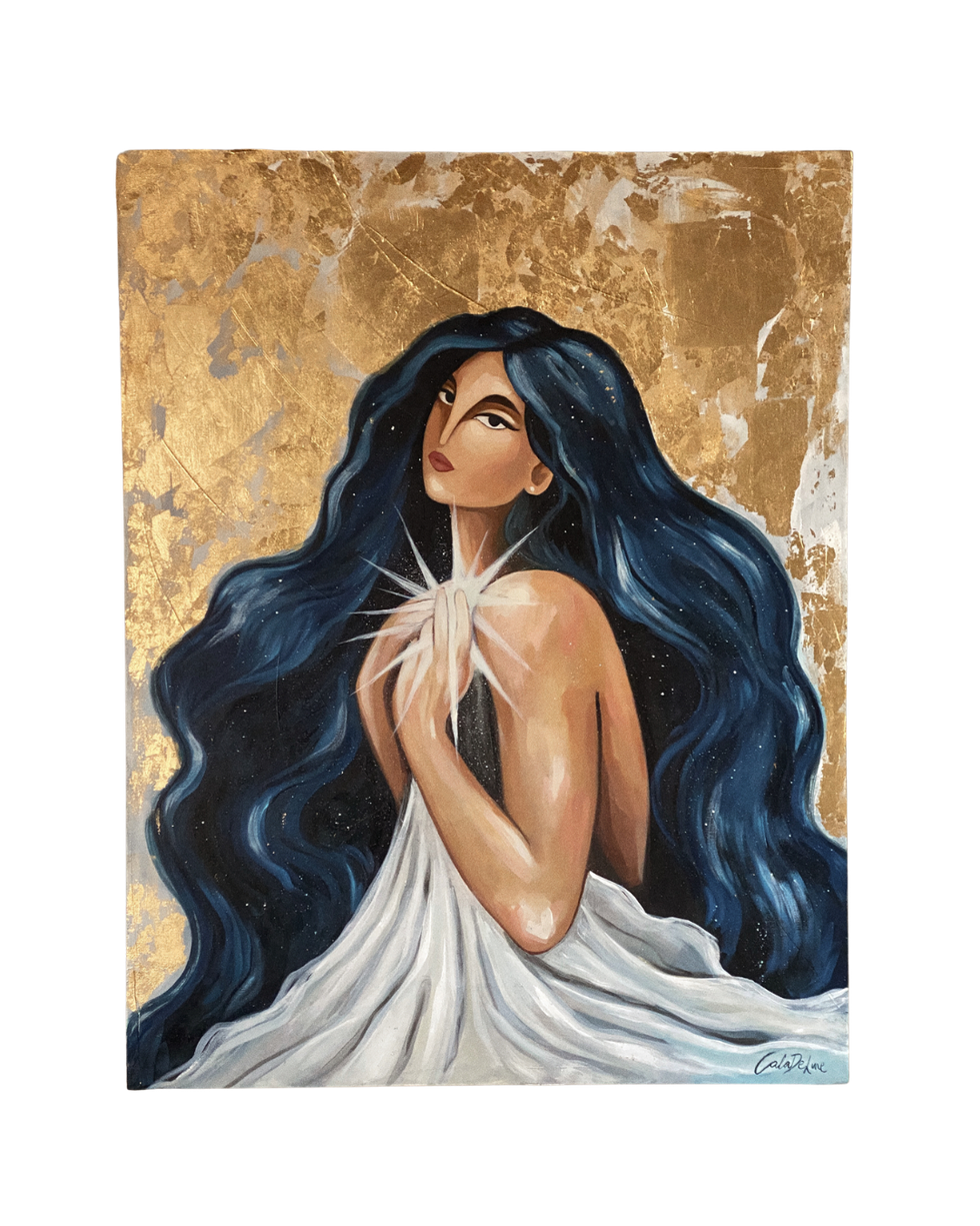 Echoes of light - oil painting on canvas by Caladelune