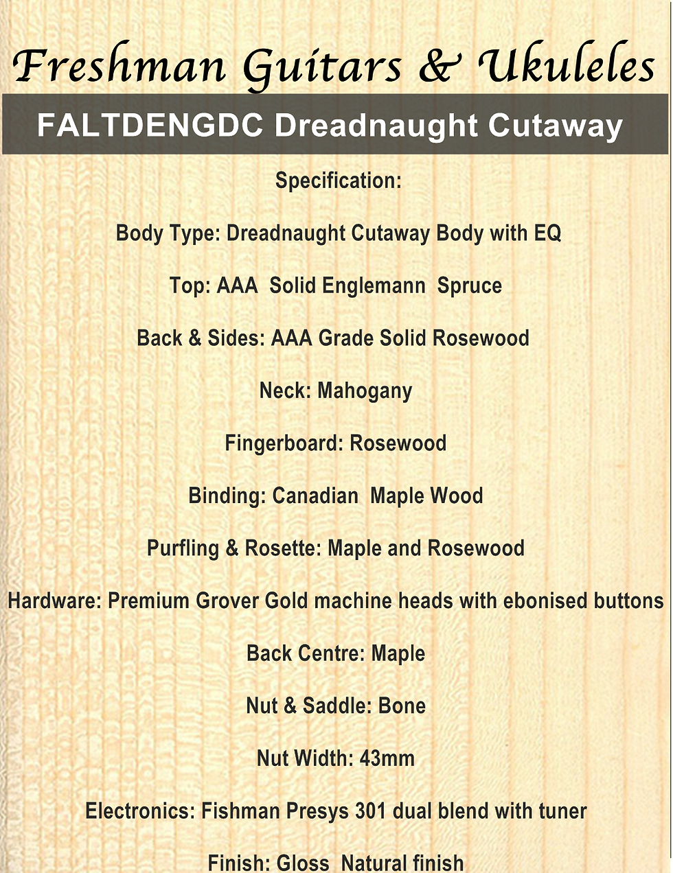 Thumbnail: FA400DCE (Ex Showroom) Dreadnaught Cut All Solid Premium Electronics Electronics