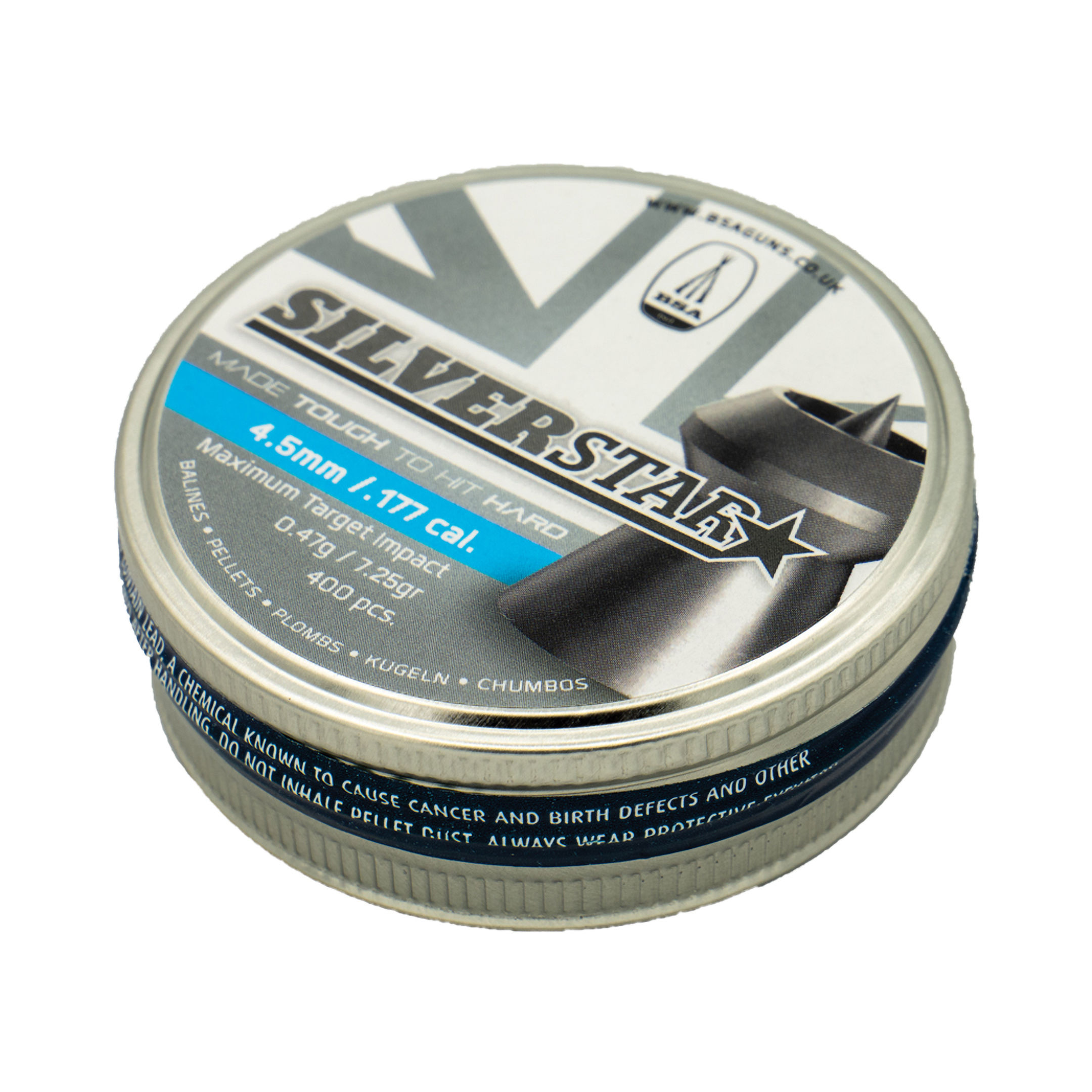 BSA SilverStar Hunting 4.5mm (.177) Pellets (x400) tin