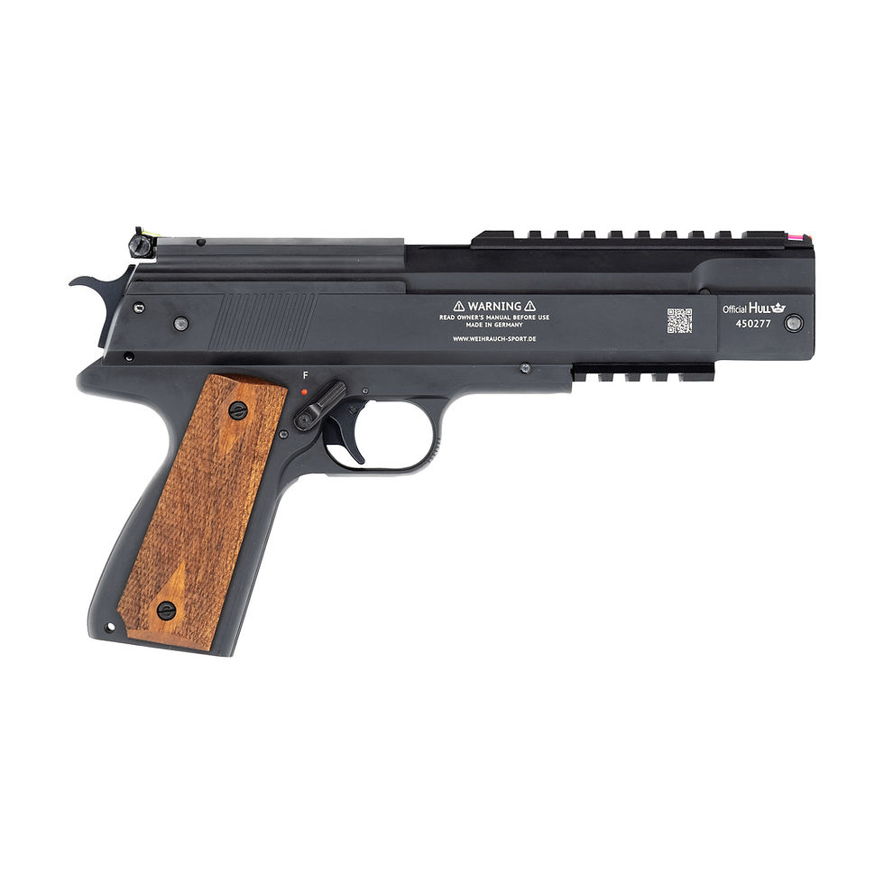 HW45 air pistol with wooden grips