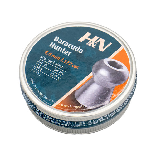 H&N Baracuda Hunter 4.5mm (.177) Pellets (x400) | Vector Air
