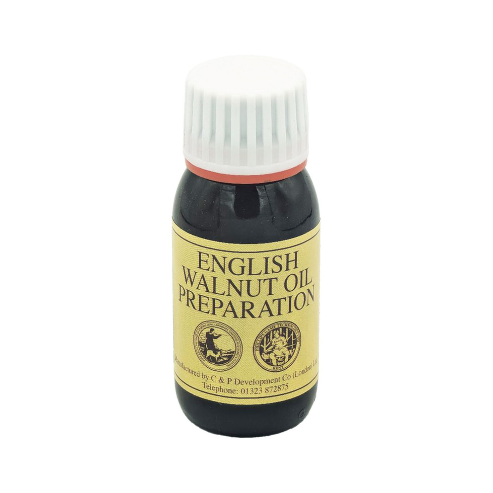 English Walnut Oil Preparation bottle for wood gun stocks