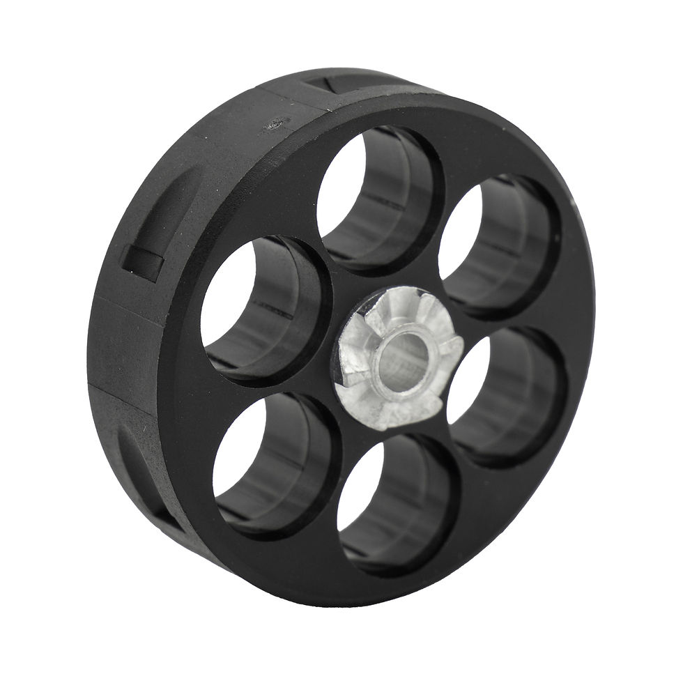 Black 6-shot rotary magazine for T4E TR50