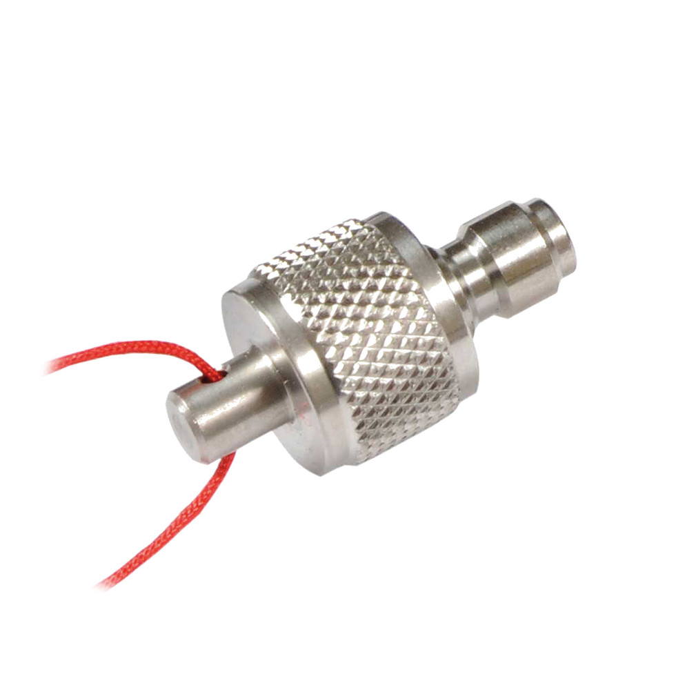 Quick release test plug connector with red cord