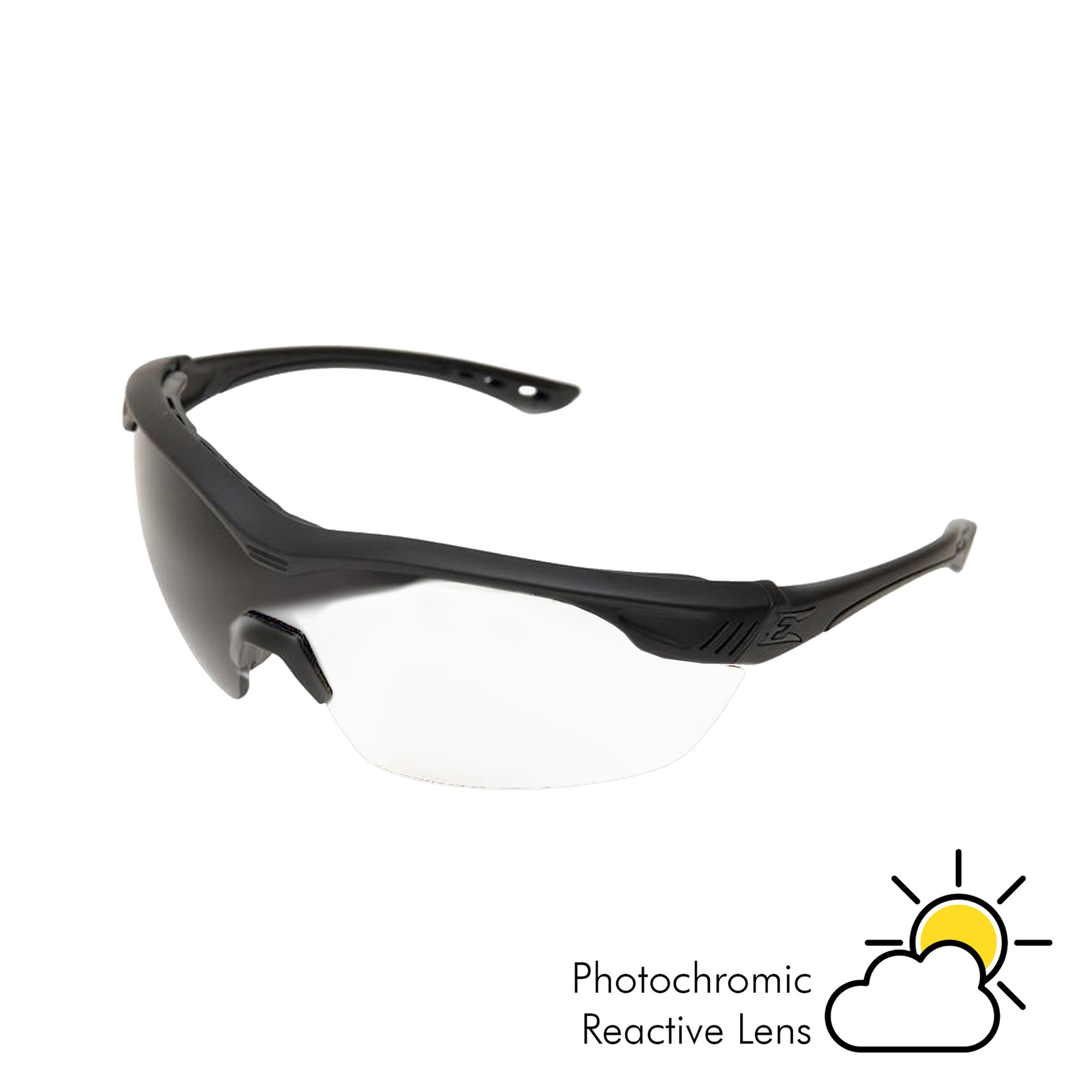 EDGE Eyewear Overlord Photochromic VapourShield Lens Ballistic Shooting Glasses