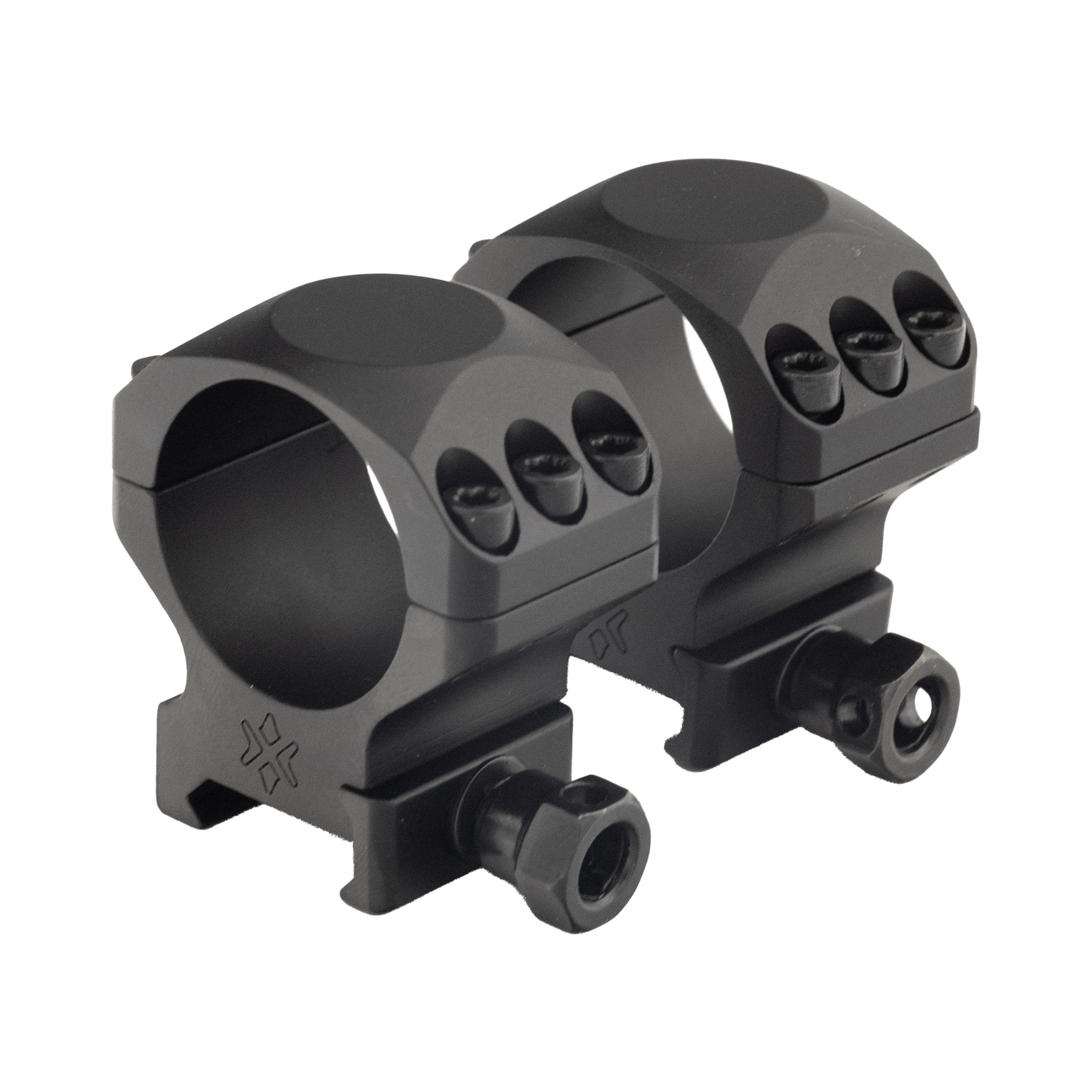 Pair of black matte rifle scope rings