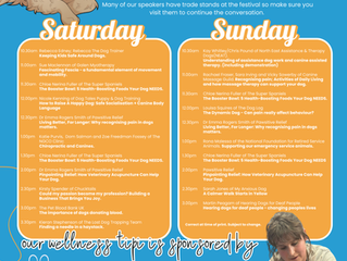 Introducicng our Wellness Tipi timetable; sponsored by Pawsitive Relief.