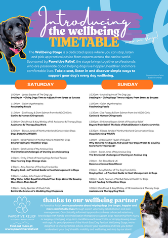 The Wellbeing Stage; in partnership with Pawsitive Relief Veterinary Rehabilitation