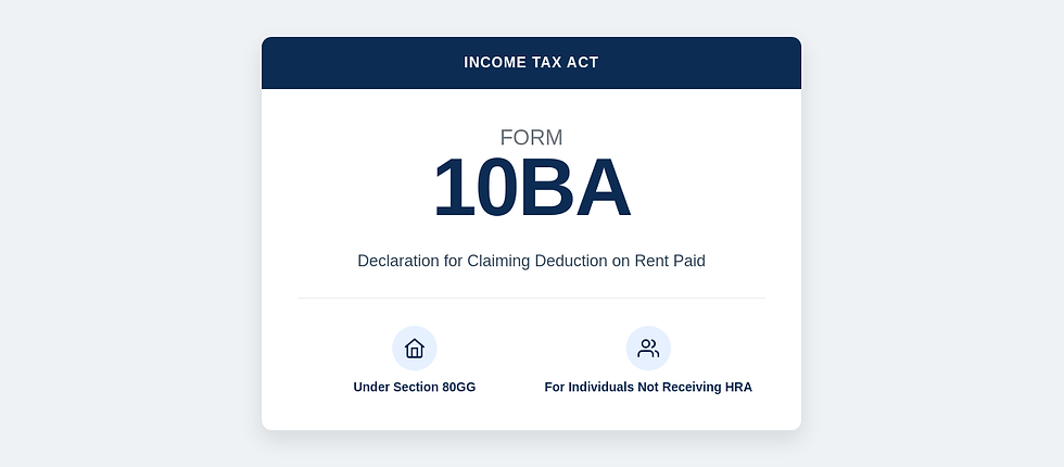 Form 10BA of the Income Tax Act