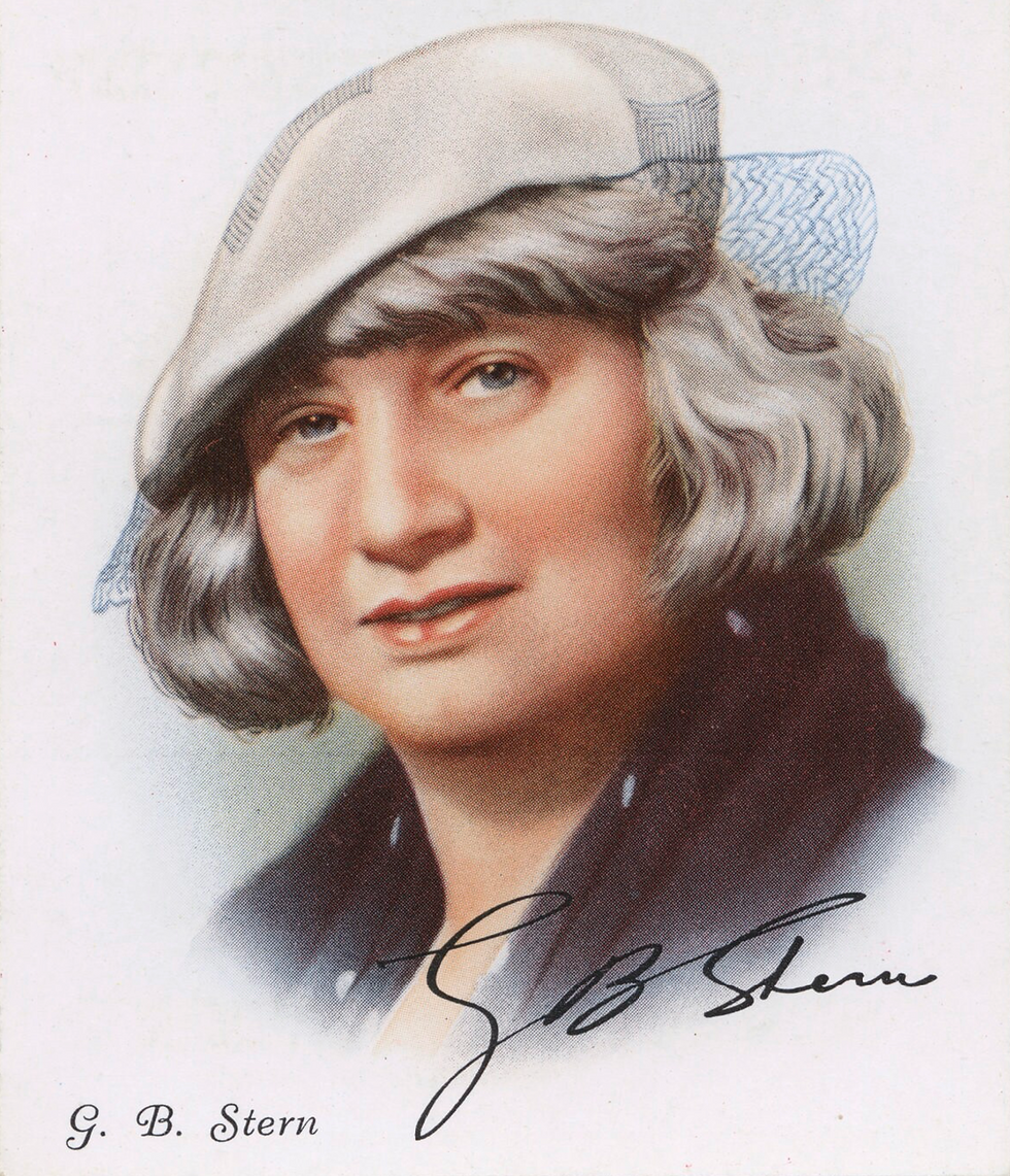 Novelist G. B. Stern, as she appeared on a Wills cigarette card